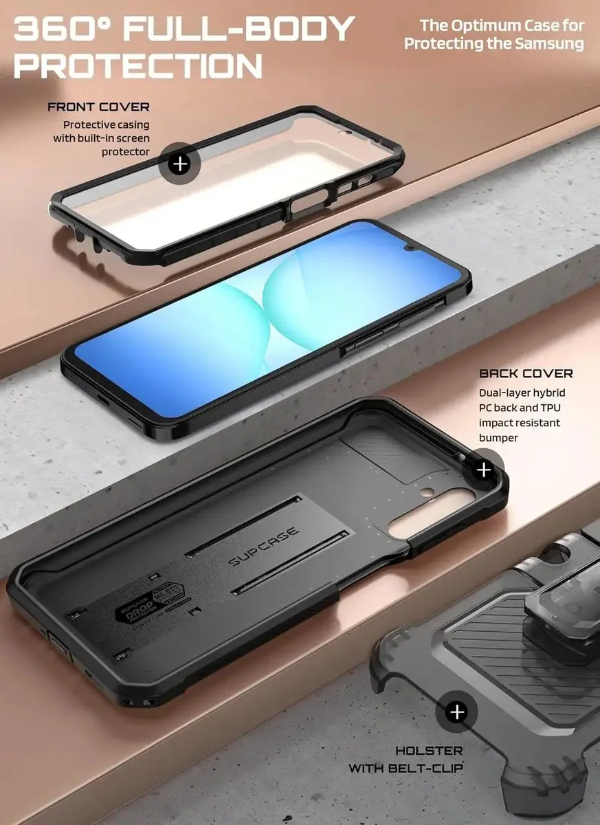 Supcase Unicorn Beetle Pro Hoesje Samsung Galaxy A17 - Zwart