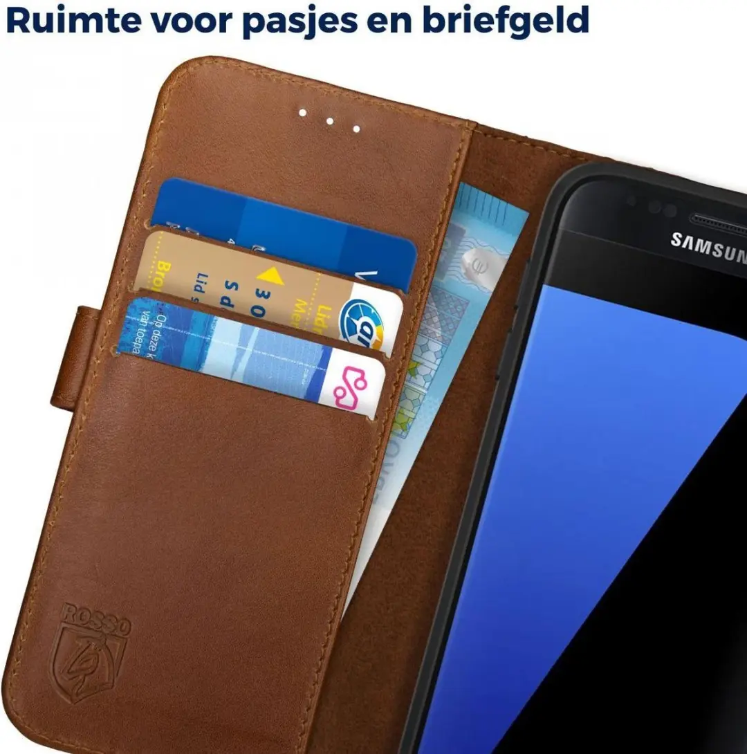 Rosso Deluxe Book Case Samsung Galaxy S7 - 3 Pasjes - Bruin