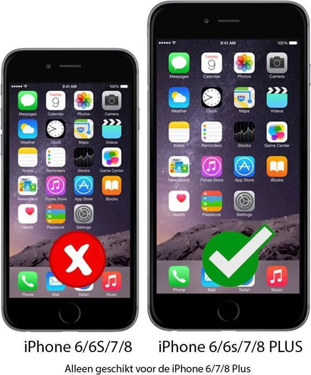 Rosso Tempered Glass Screenprotector iPhone 7 Plus/8 Plus - 9H