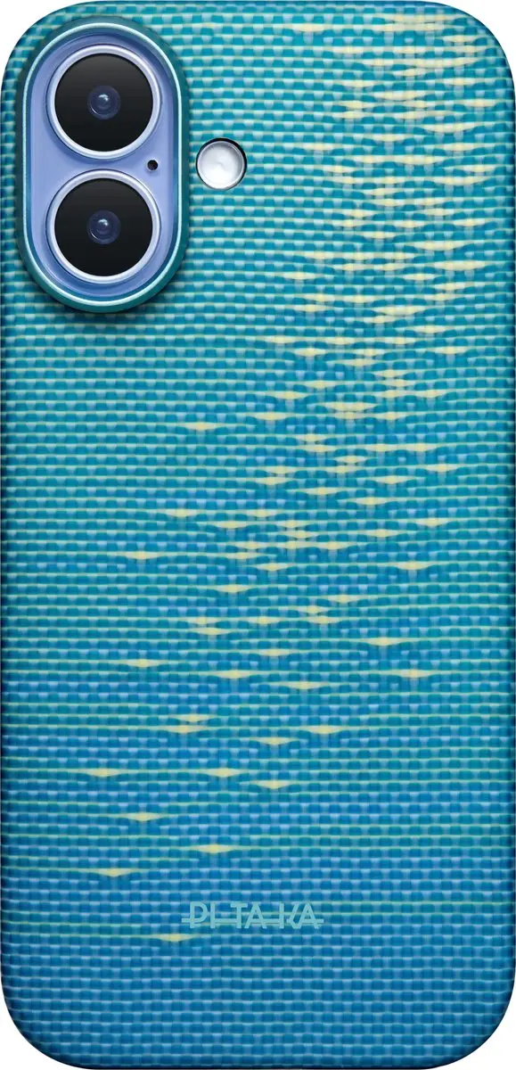 Pitaka Ultra-Slim Hoesje iPhone 17 - 600D Aramidevezel - Lucid Blue