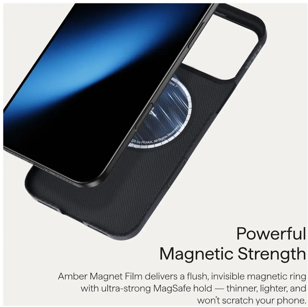 Pitaka Ultra-Slim Hoesje iPhone 17 Pro - 600D Aramidevezel - Zwart Grijs