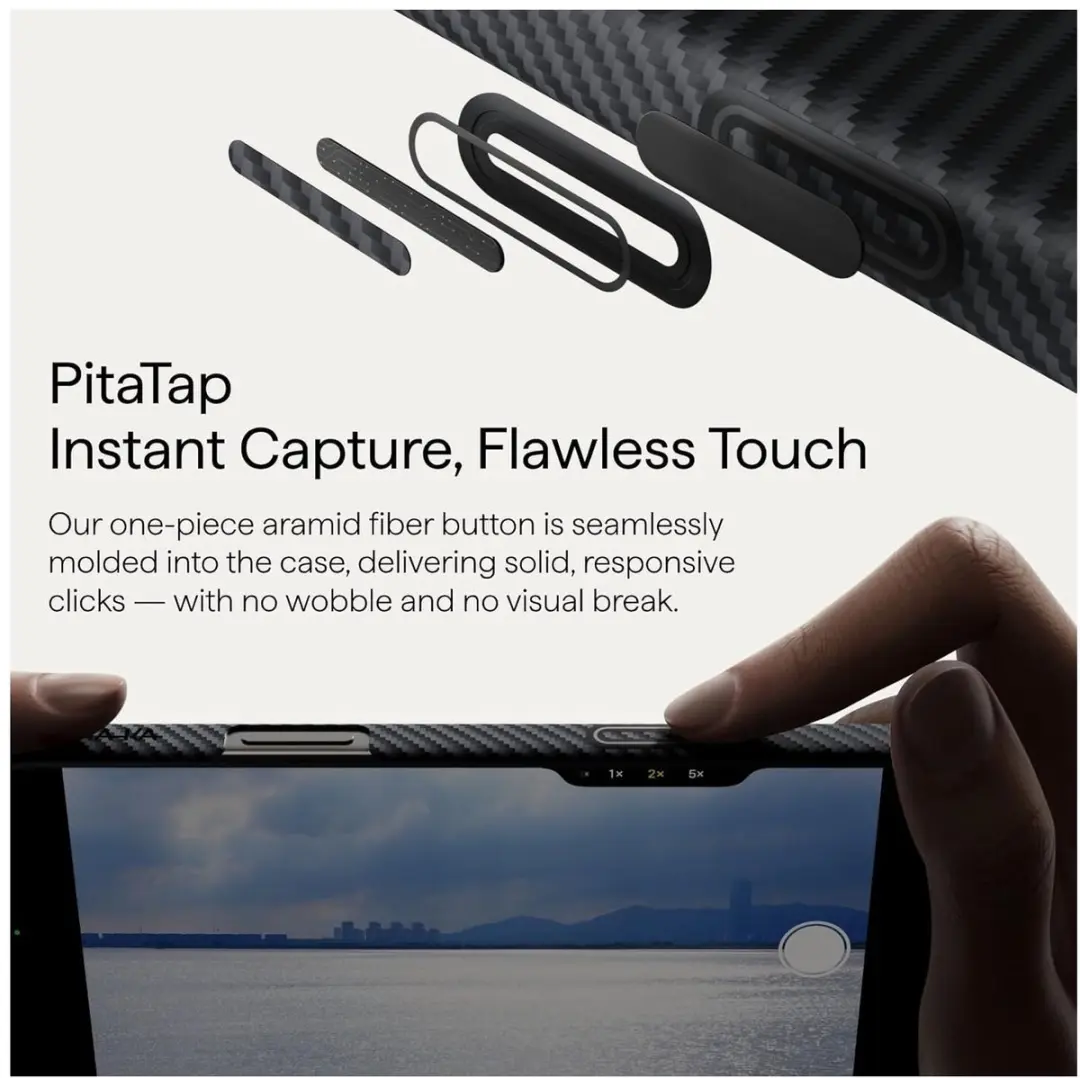 Pitaka Ultra-Slim Hoesje iPhone 17 Pro - 600D Aramidevezel - Zwart Grijs