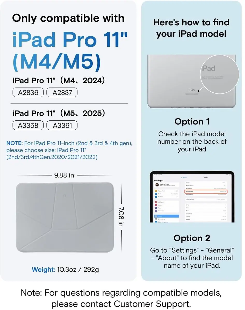 MOFT Dynamic Folio Hoes iPad Pro 11 2024/2025 - Blauw/Grijs