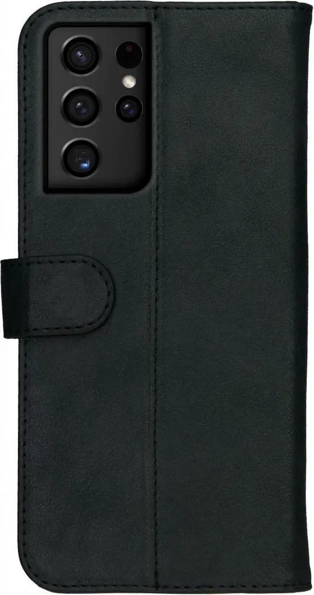 Rosso Deluxe Book Case Samsung Galaxy S21 Ultra - 3 Pasjes - Zwart