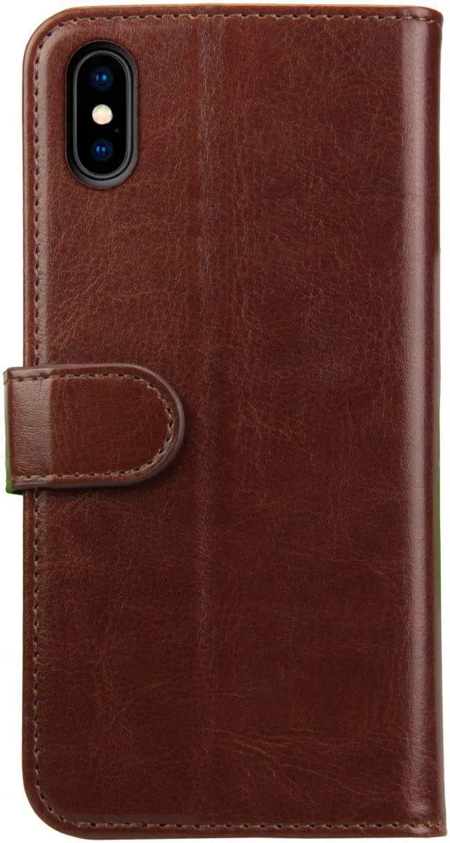 Rosso Element Hoesje iPhone Xs - 3 Pasjes - Bruin