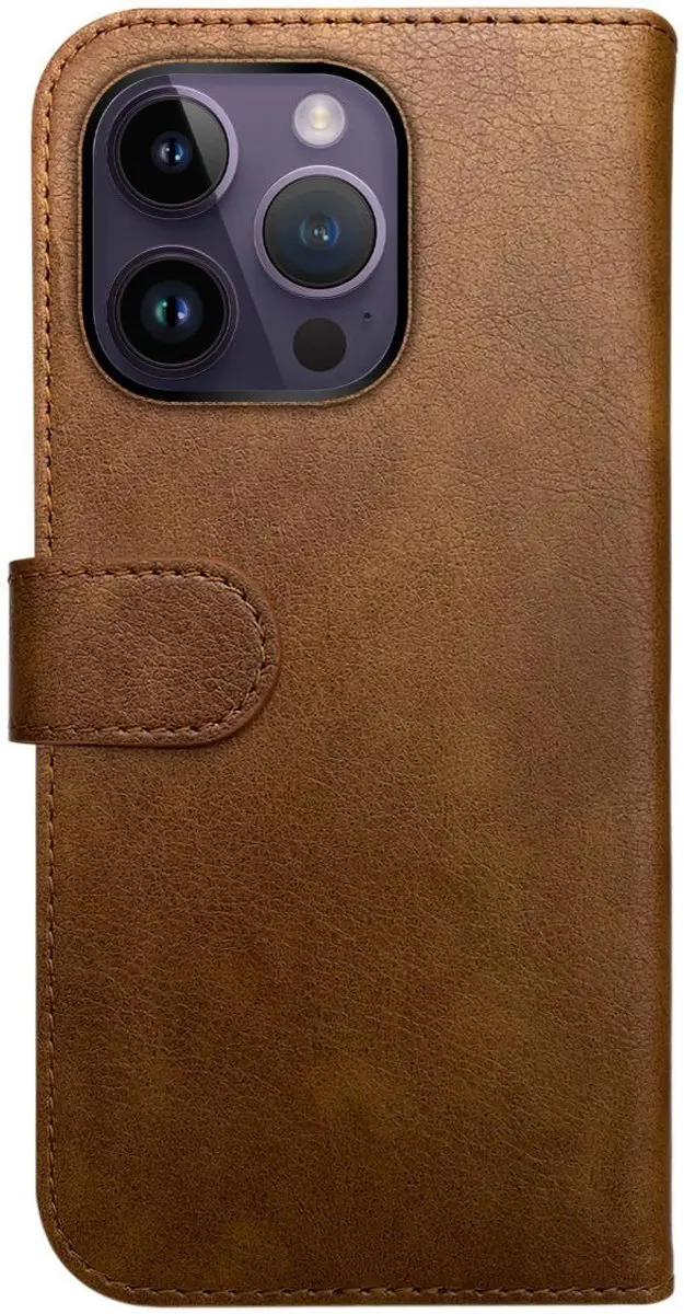 Rosso Element 2-in-1 Hoesje iPhone 14 Pro - 3 Pasjes - Bruin - afbeelding 6 van 6