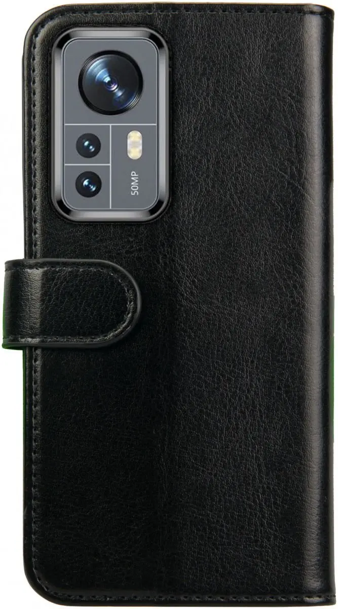 Rosso Element Book Case Wallet Xiaomi 12 Pro - 3 Pasjes - Zwart - afbeelding 6 van 6