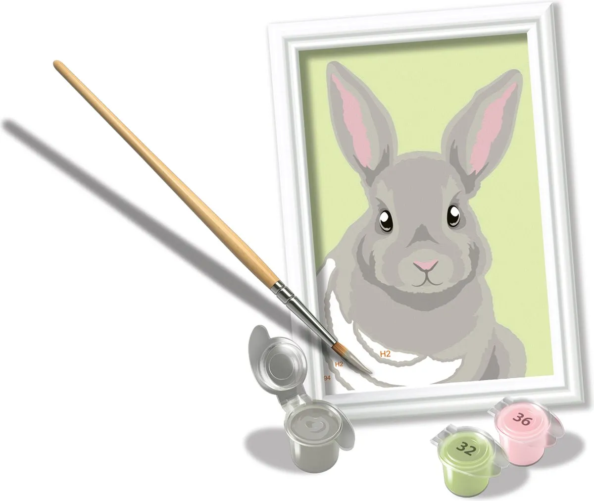 Ravensburger CreArt Gray Rabbit Schilderen op nummer - Multicolor - 15 verven