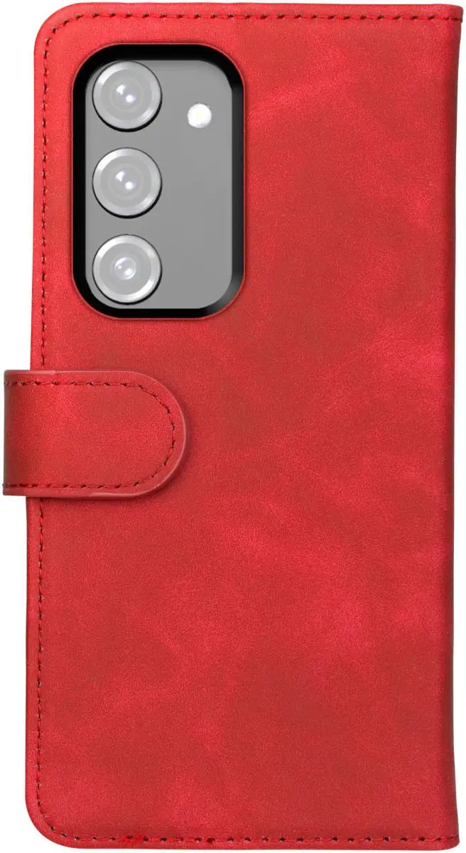 Rosso Element Book Case Wallet Samsung Galaxy S23 Plus - 3 Pasjes - Rood - afbeelding 3 van 6