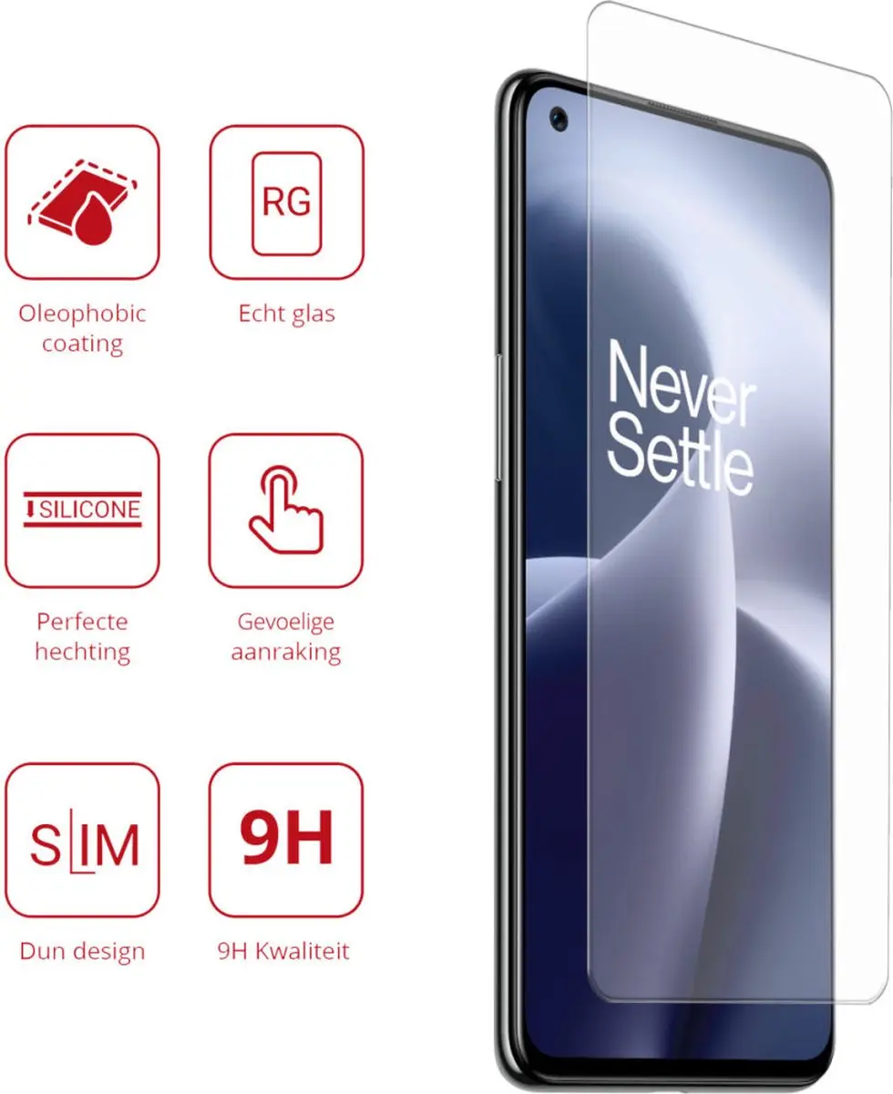 Rosso 9H Tempered Glass OnePlus Nord 2T - Schermbeschermer - afbeelding 2 van 3