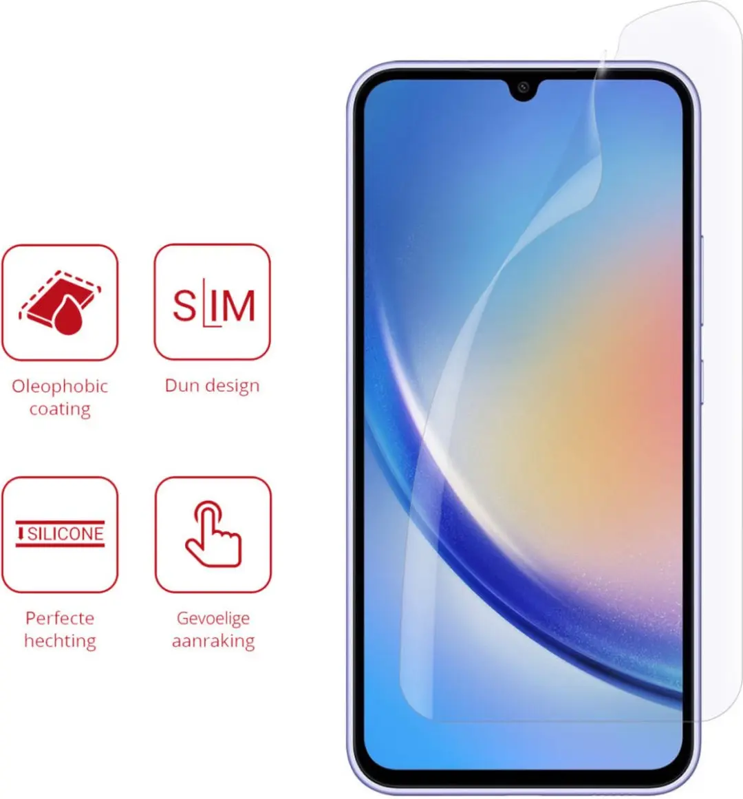 Rosso Screen Protector Ultra Clear 2 Stuks - Samsung Galaxy A34 - afbeelding 6 van 6