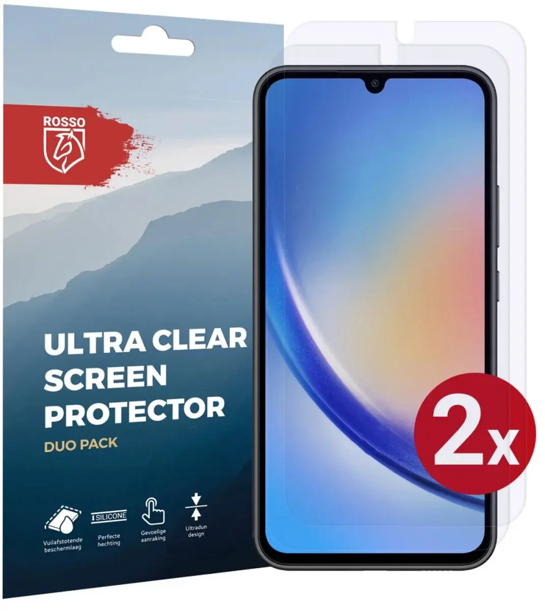 Rosso Screen Protector Ultra Clear 2 Stuks