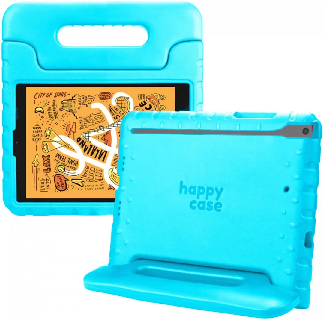 HappyCase Kinderhoes iPad Mini Blauw - met Handvat & Standaard