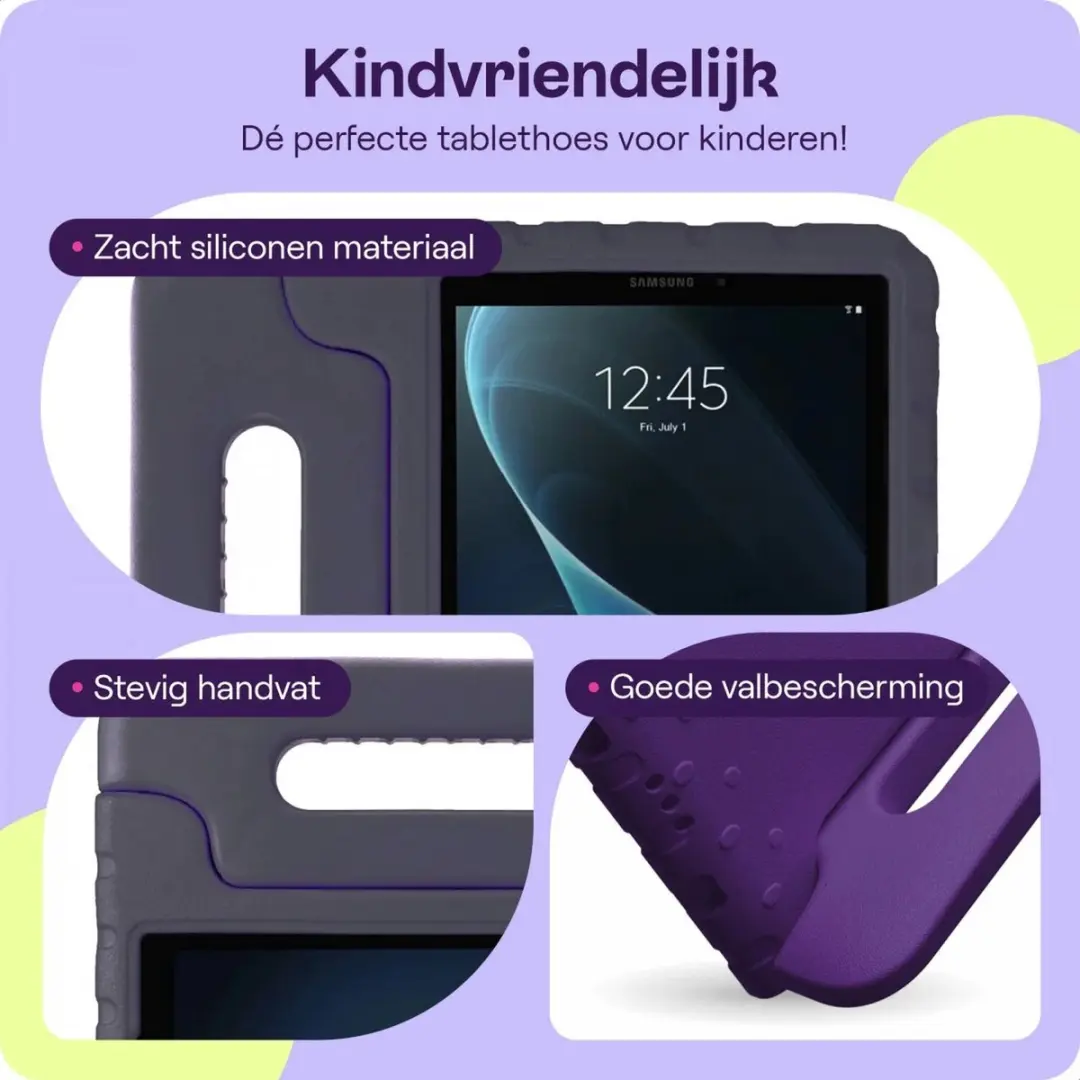 HappyCase Kinder Tablethoes Samsung Galaxy Tab A 10.1 (2016) - Paars