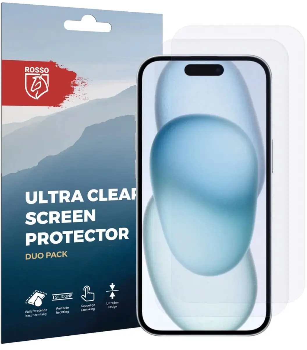 Rosso Screen Protector iPhone 15 Plus - 2 Stuks