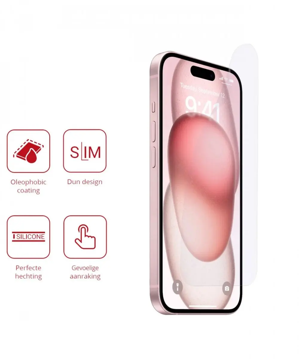 Rosso Screen Protector iPhone 15 Plus - 2 Stuks