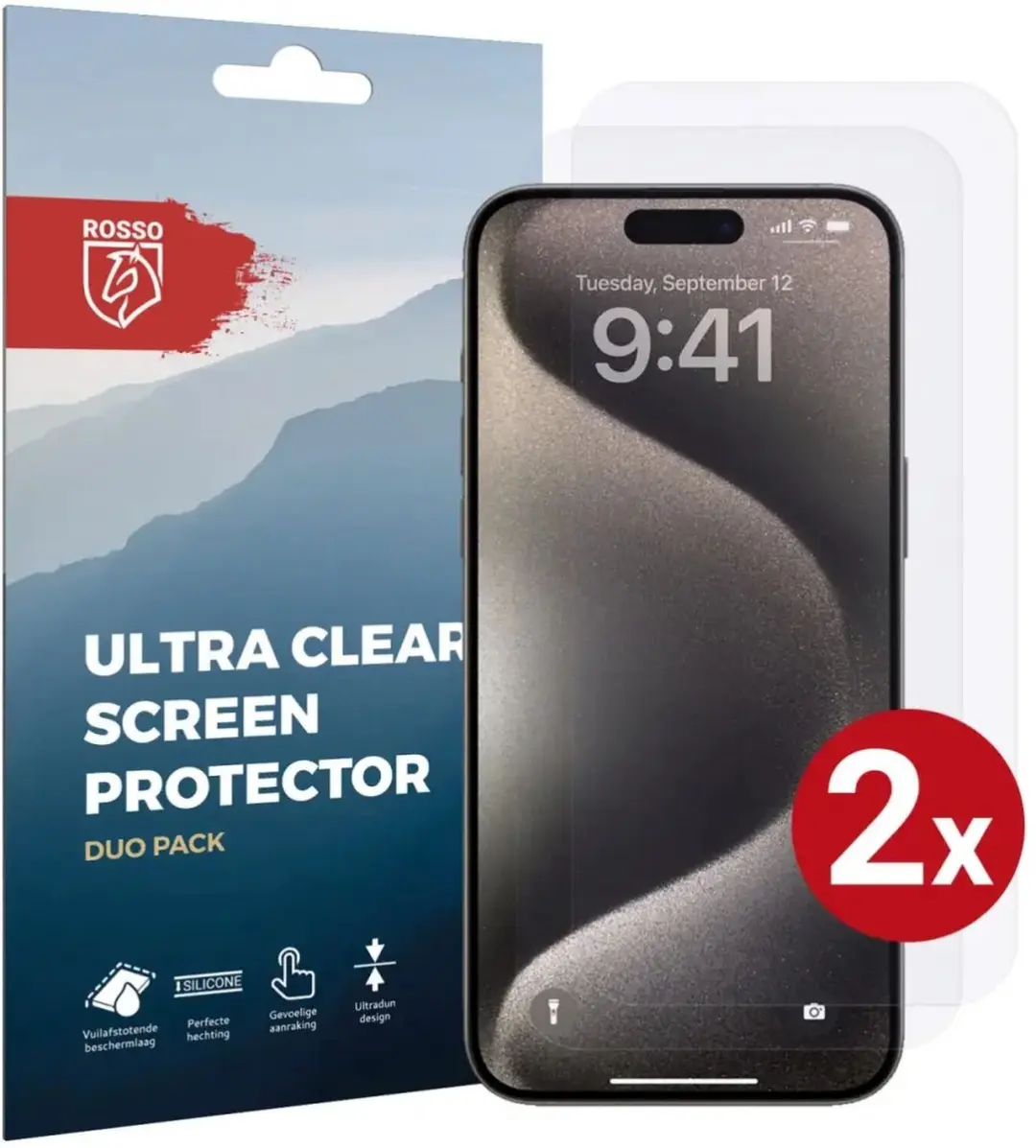 Rosso Screen Protector iPhone 15 Pro Max
