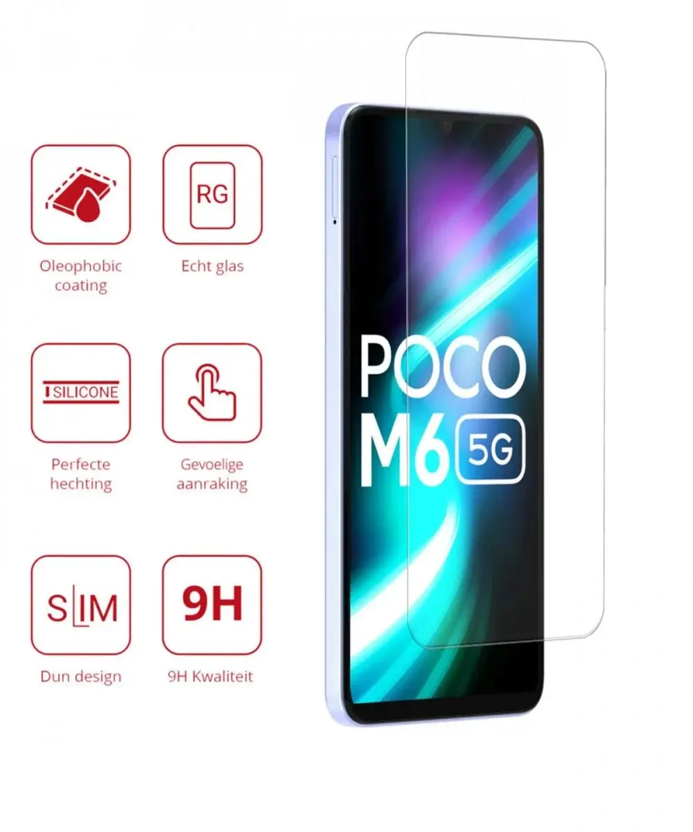 Rosso 9H Tempered Glass Screen Protector Xiaomi Redmi 13 - 1 Stuk