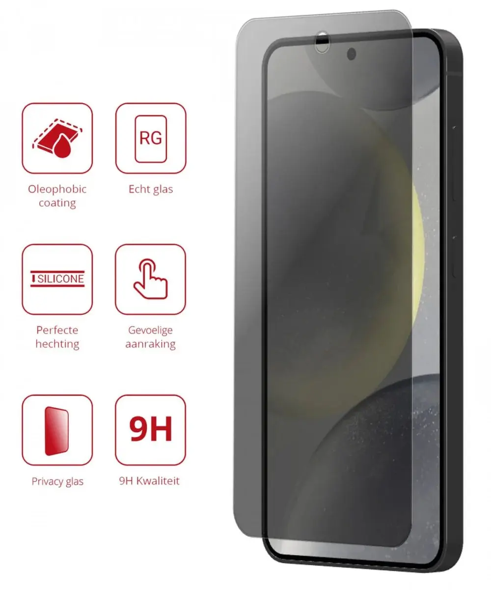 Rosso Privacy Screen Protector Samsung Galaxy S24 - 9H Glas