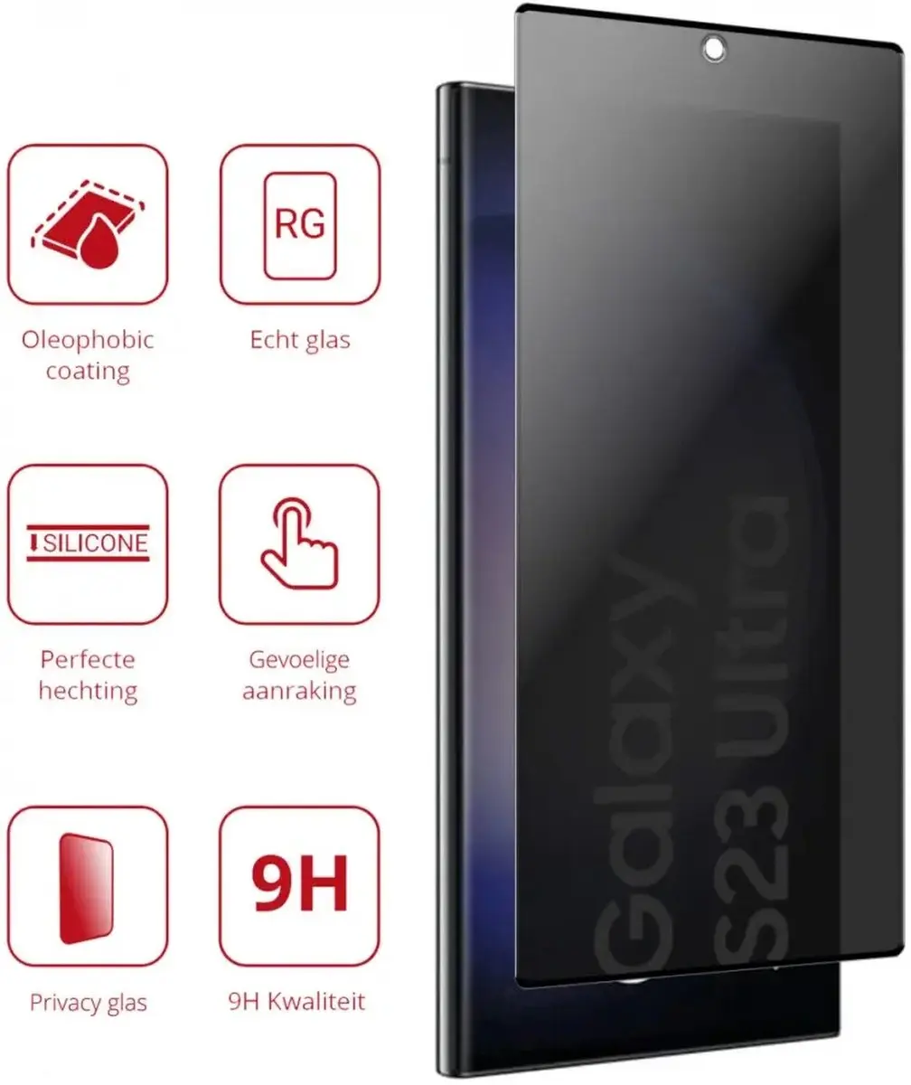 Rosso Privacy Screen Protector Samsung Galaxy S23 Ultra - 9H Glas