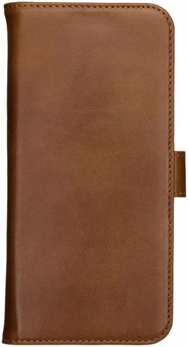 Rosso Deluxe Echt Leer Hoesje iPhone 16 Pro - 3 Pasjes - Bruin