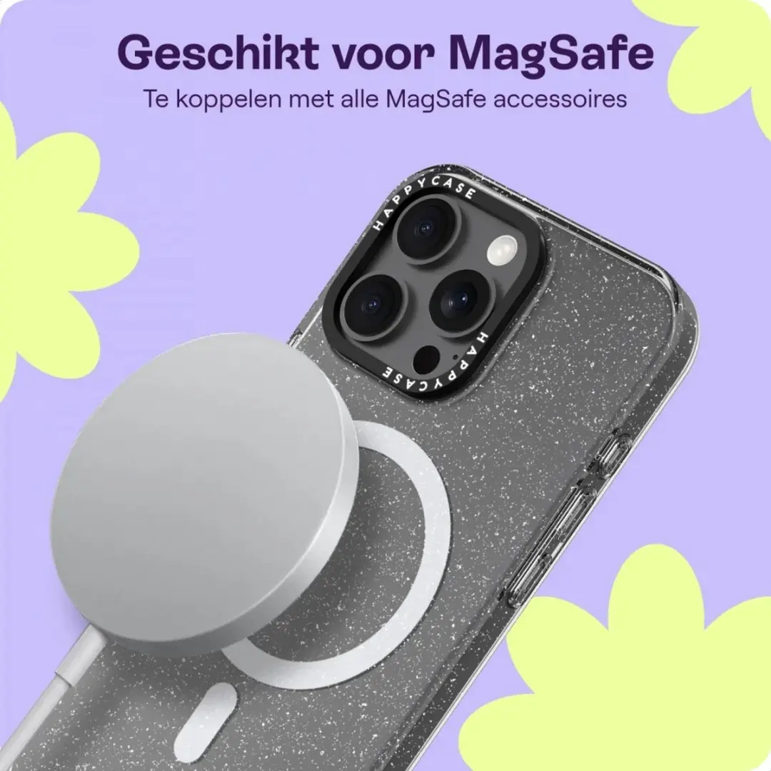 HappyCase Joy Hoesje iPhone 16 Pro - Sparkle Glitter - MagSafe - afbeelding 6 van 6