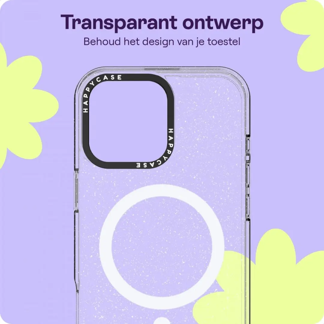 HappyCase Joy Hoesje iPhone 16 Pro - Sparkle Glitter - MagSafe
