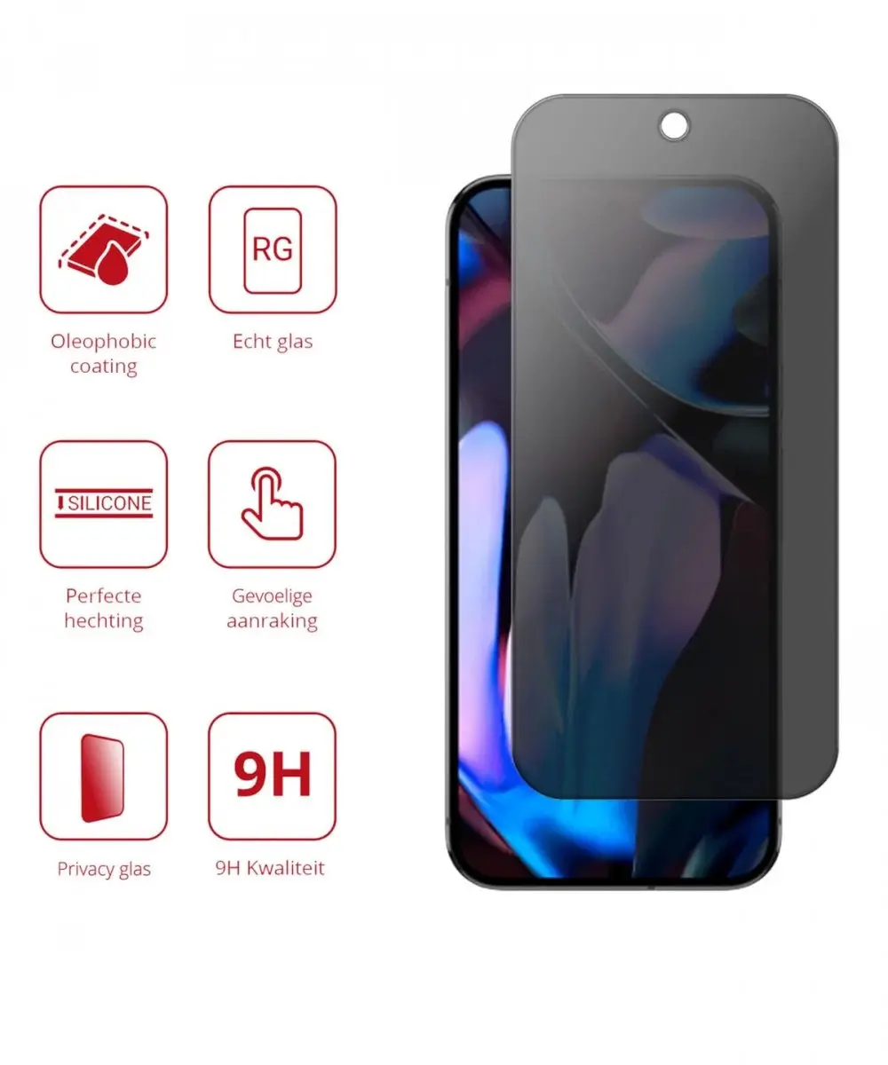 Rosso Privacy Screen Protector Google Pixel 9 Pro XL - 9H Glas
