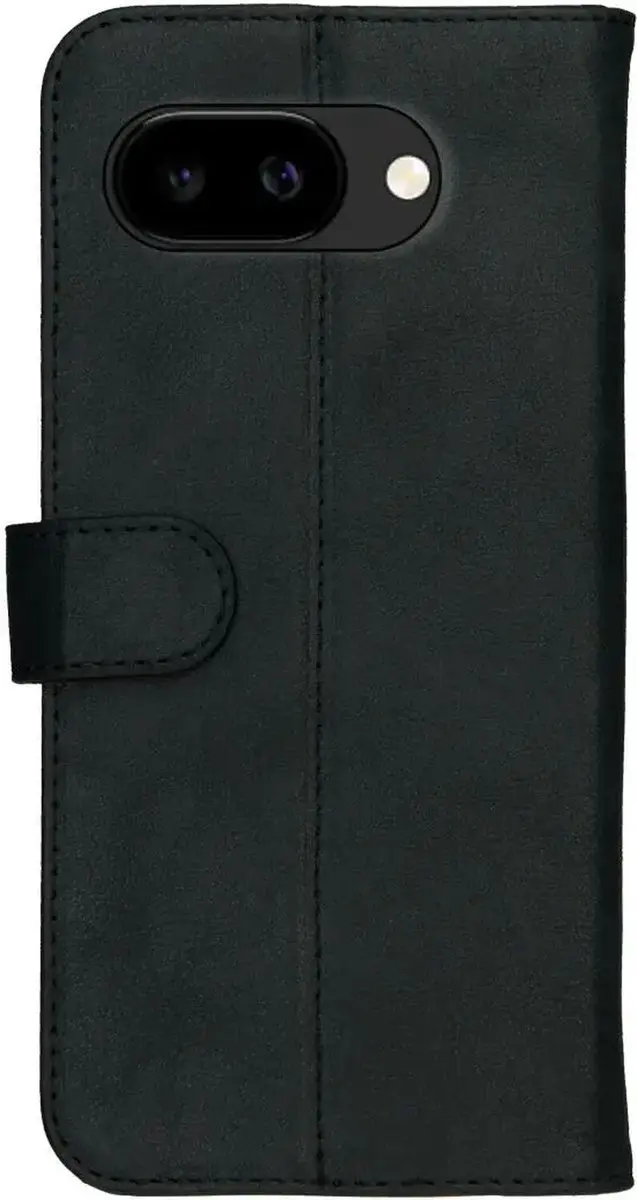 Rosso Deluxe Echt Leer Hoesje Pixel 9a - 3 Pasjes - Zwart