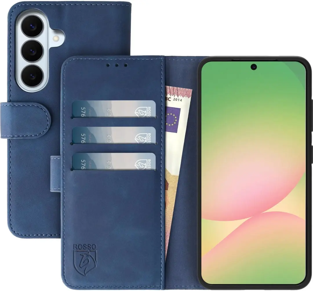 Rosso Element Wallet Book Case Samsung Galaxy A56 - 3 Pasjes - Blauw