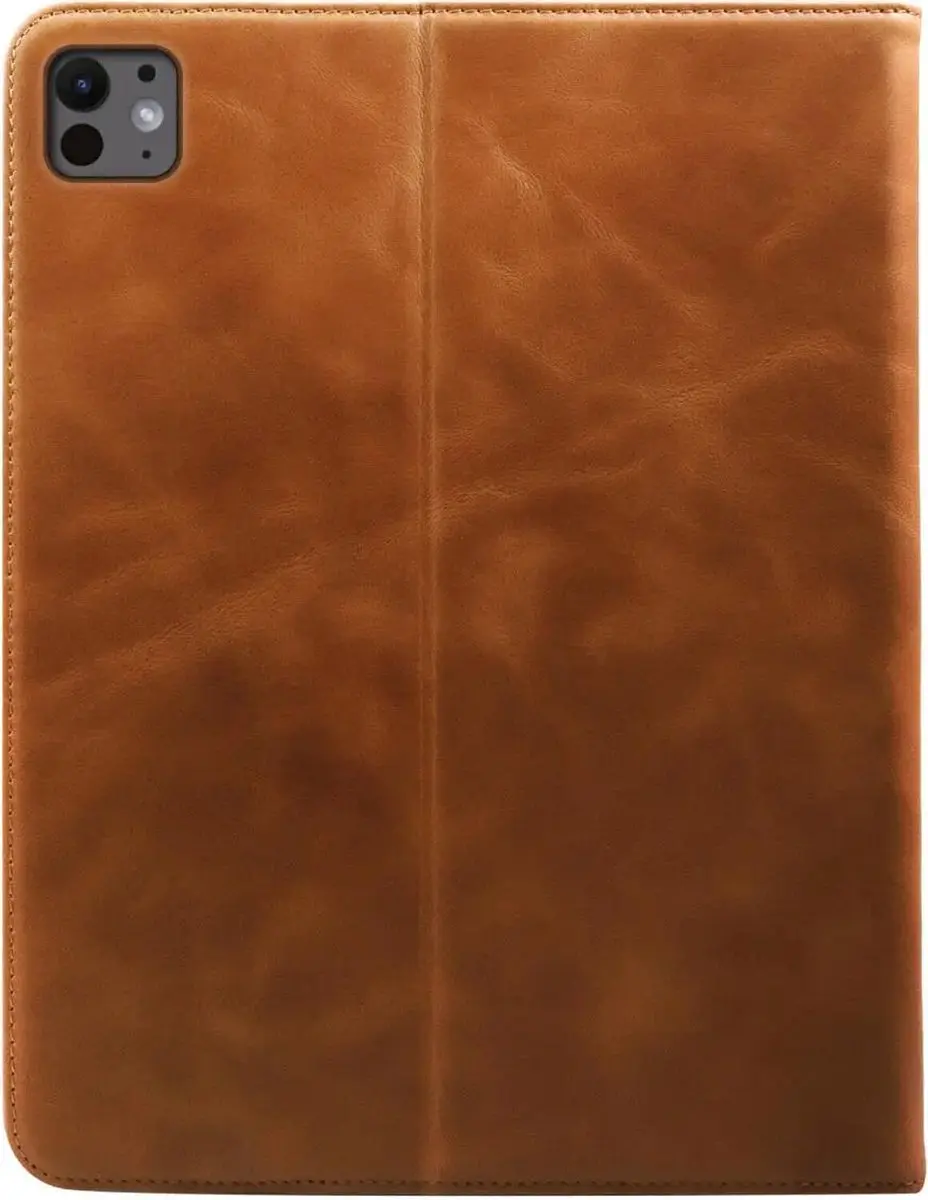 Rosso Deluxe 208584 Hoes iPad Pro 13 - Echt Leer Bruin