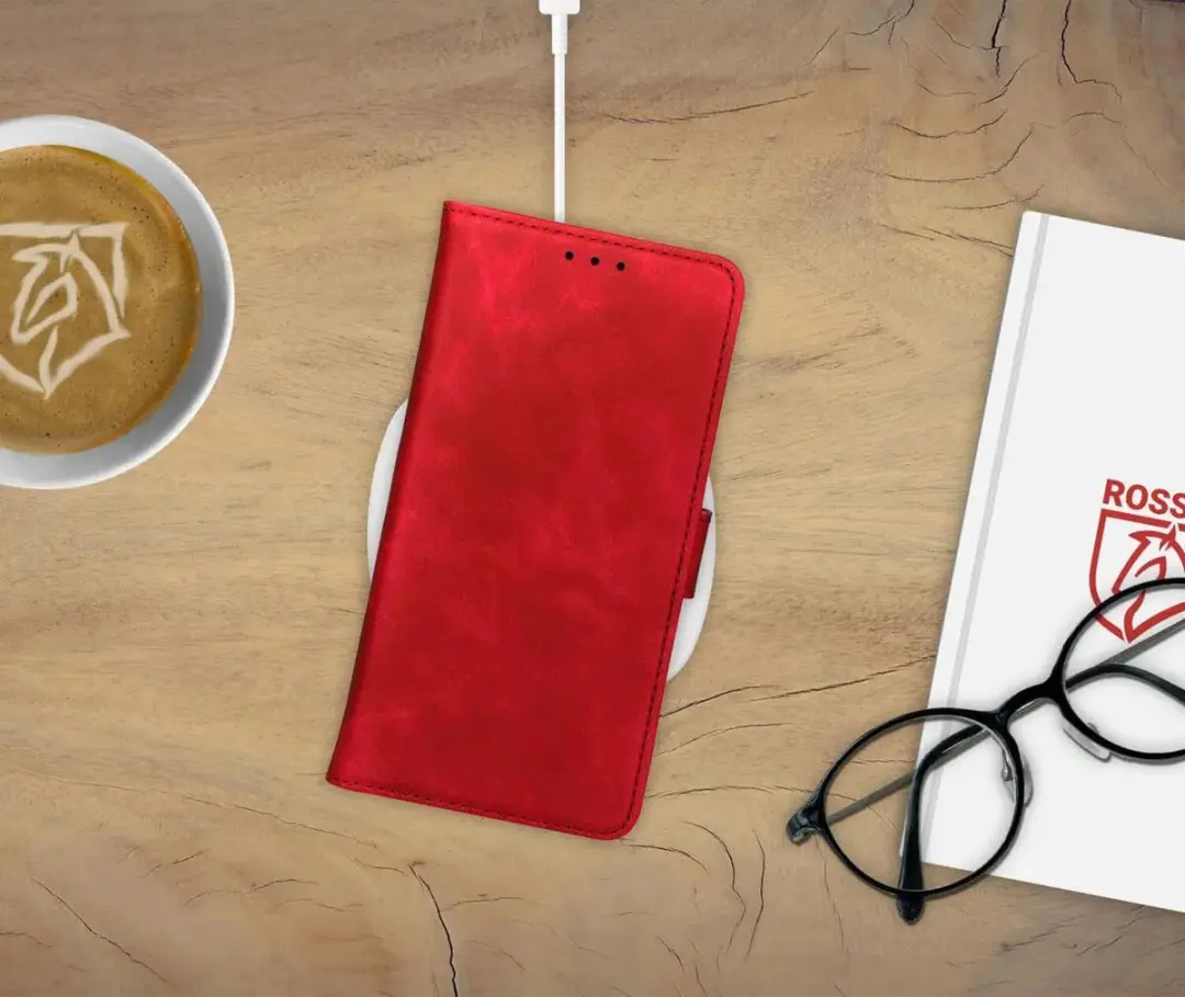 Rosso Element Wallet Book Case Xiaomi 15 - 3 Pasjes - Rood