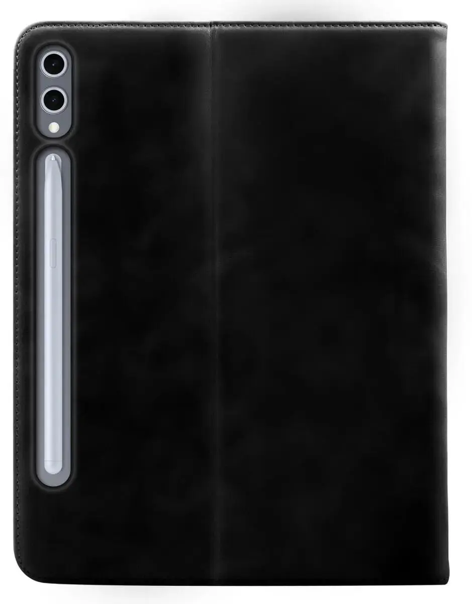 Rosso Deluxe 208674 Hoes Samsung Galaxy Tab S9/S10 Ultra - Echt Leer Zwart