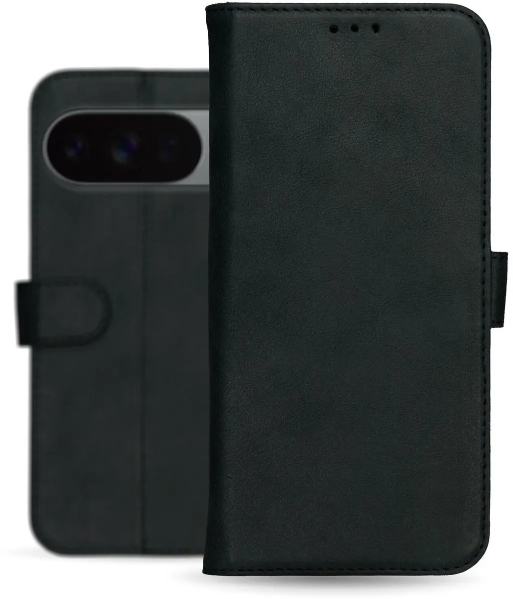 Rosso Deluxe Echt Leer Hoesje 214857 - Google Pixel 10 Pro XL - 3 Pasjes - Zwart - afbeelding 6 van 6