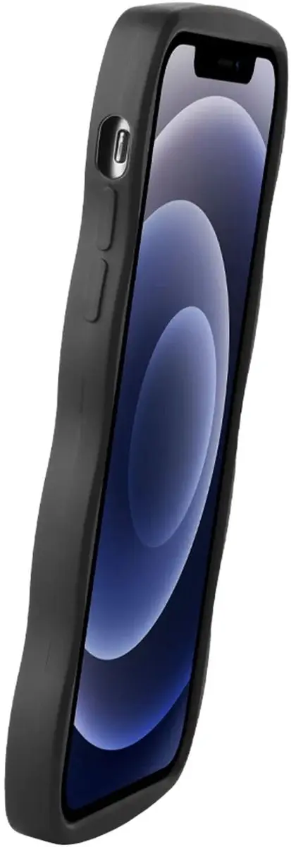 HappyCase Wavy Hoesje iPhone 12 - Zwart