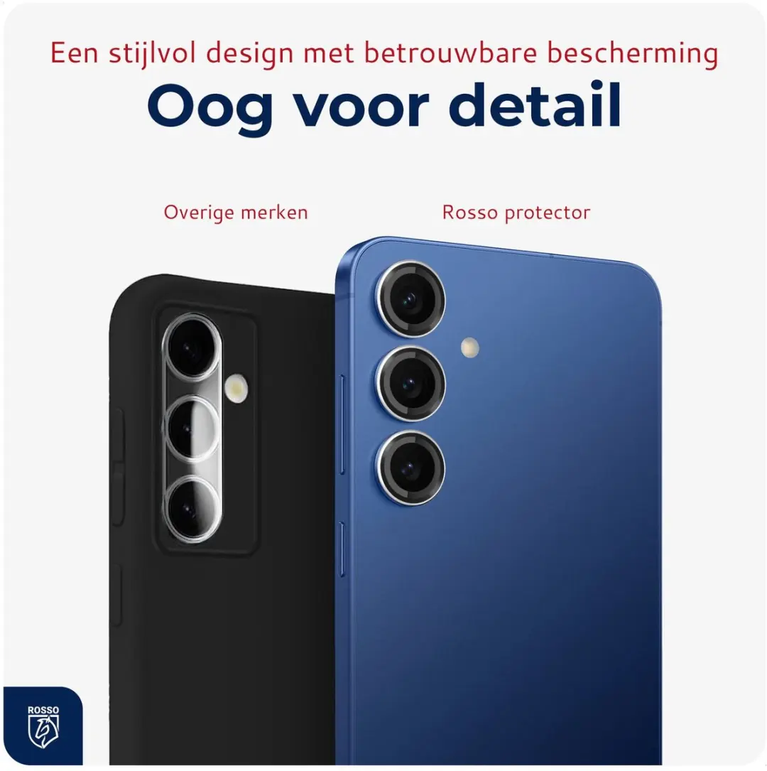Rosso Camera Frame Protector Samsung Galaxy S25 - 9H Glas - Transparant