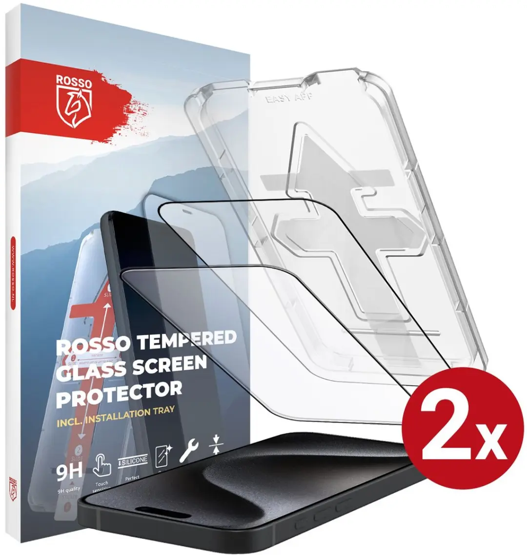 Rosso Screenprotector iPhone 15 Pro 9H