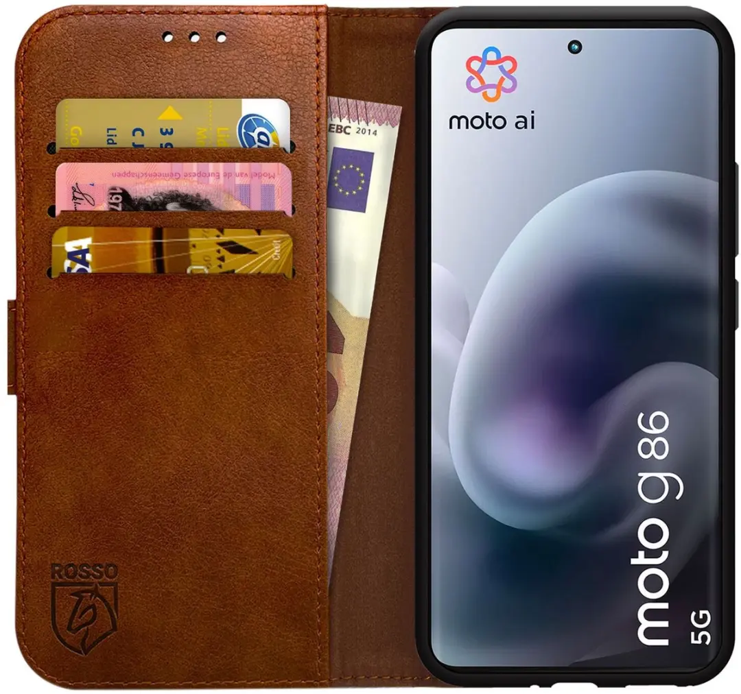 Rosso Element Wallet Book Case Moto G86