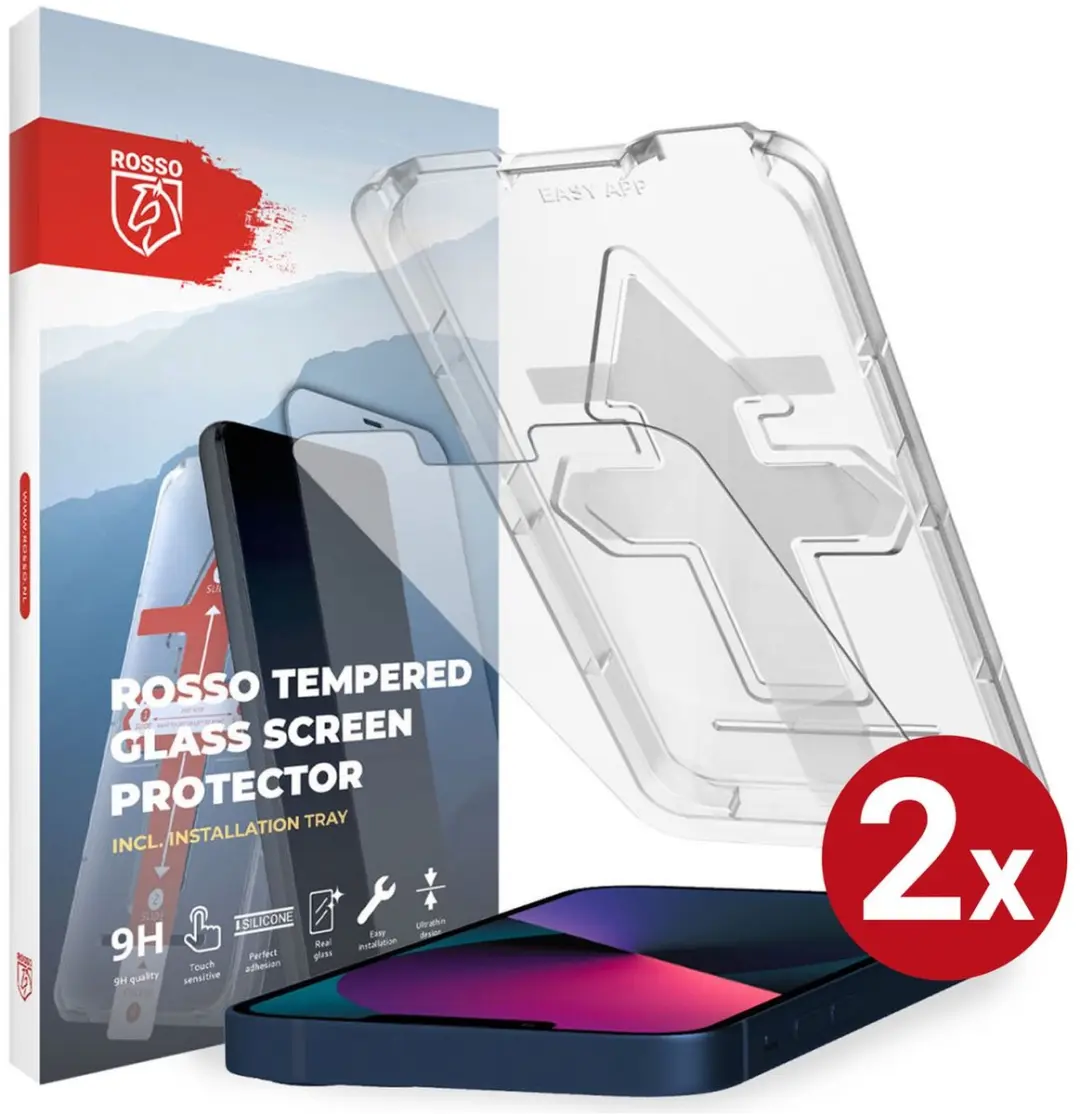 Rosso Screenprotector iPhone 13 mini 2 Stuks