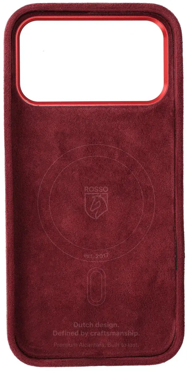Rosso Avanti Hoesje iPhone 17 Pro - MagSafe - Alcantara - Burgundy - afbeelding 6 van 6