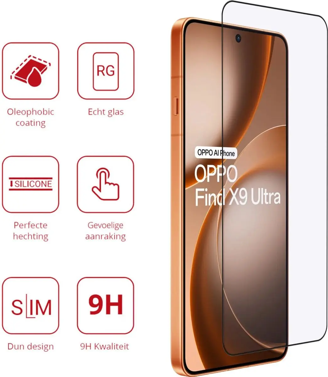 Rosso Screen Protector Oppo Find X9 Ultra 9H Glas - 1 Stuk