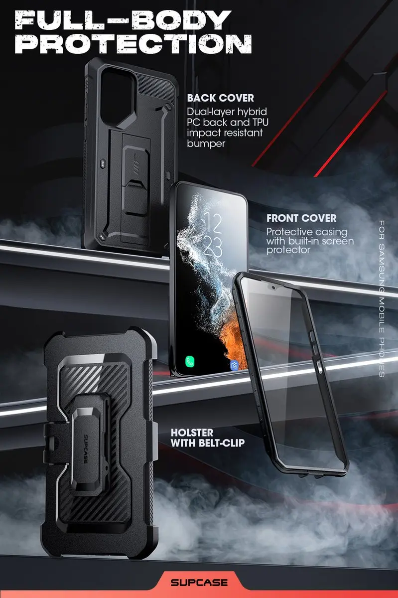 Supcase Backcase Hoesje 9441 - Samsung Galaxy S23 Ultra - Zwart