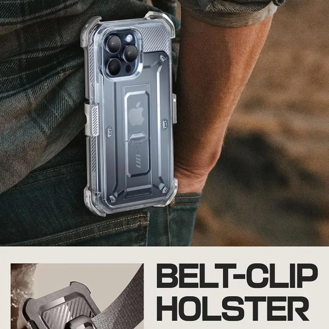 Supcase i-Blason Unicorn Beetle Pro UB Pro iPhone 15 Pro Hoes - Transparant - afbeelding 6 van 6