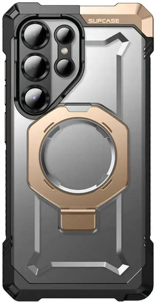 Supcase Unicorn Beetle Grip BACK-SPC-GRIP-GD-S25U Hoesje - Samsung Galaxy S25 Ultra - Goud