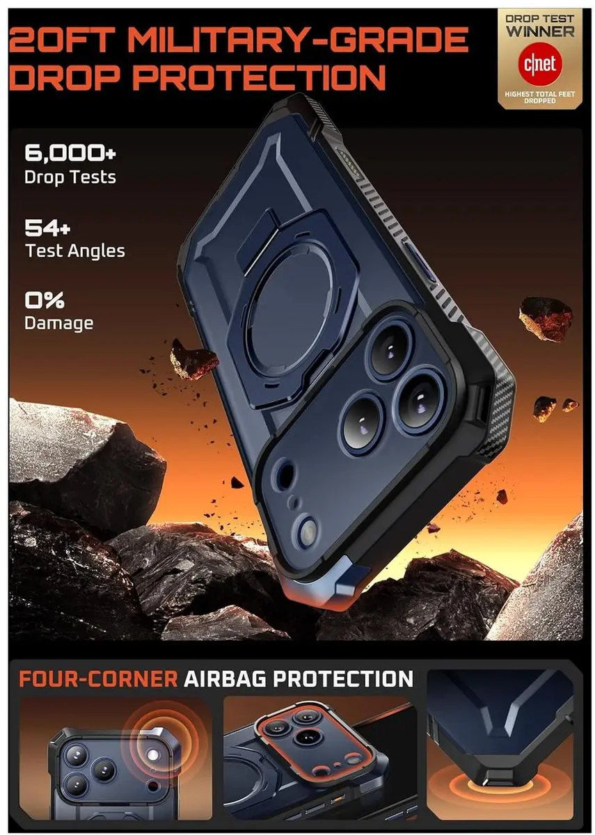 Supcase UB Grip Hoesje iPhone 17 Pro 13934 - Blauw - afbeelding 6 van 6