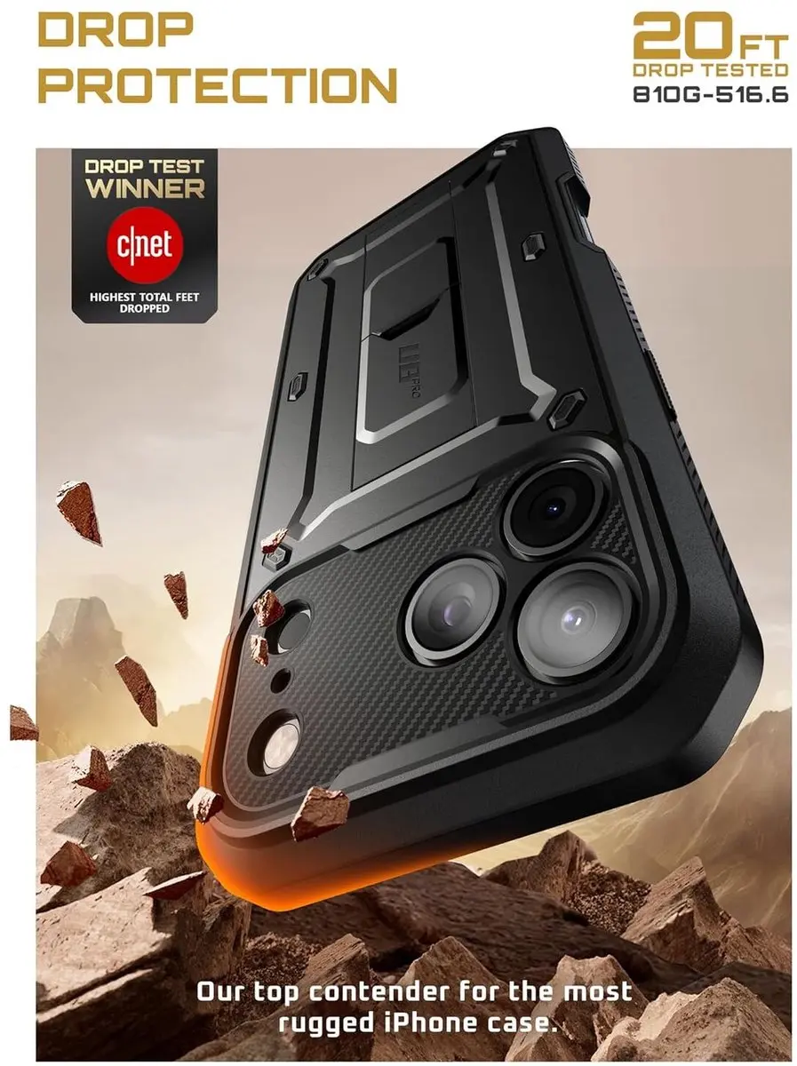 Supcase 360 Backcover iPhone 17 Pro - Zwart
