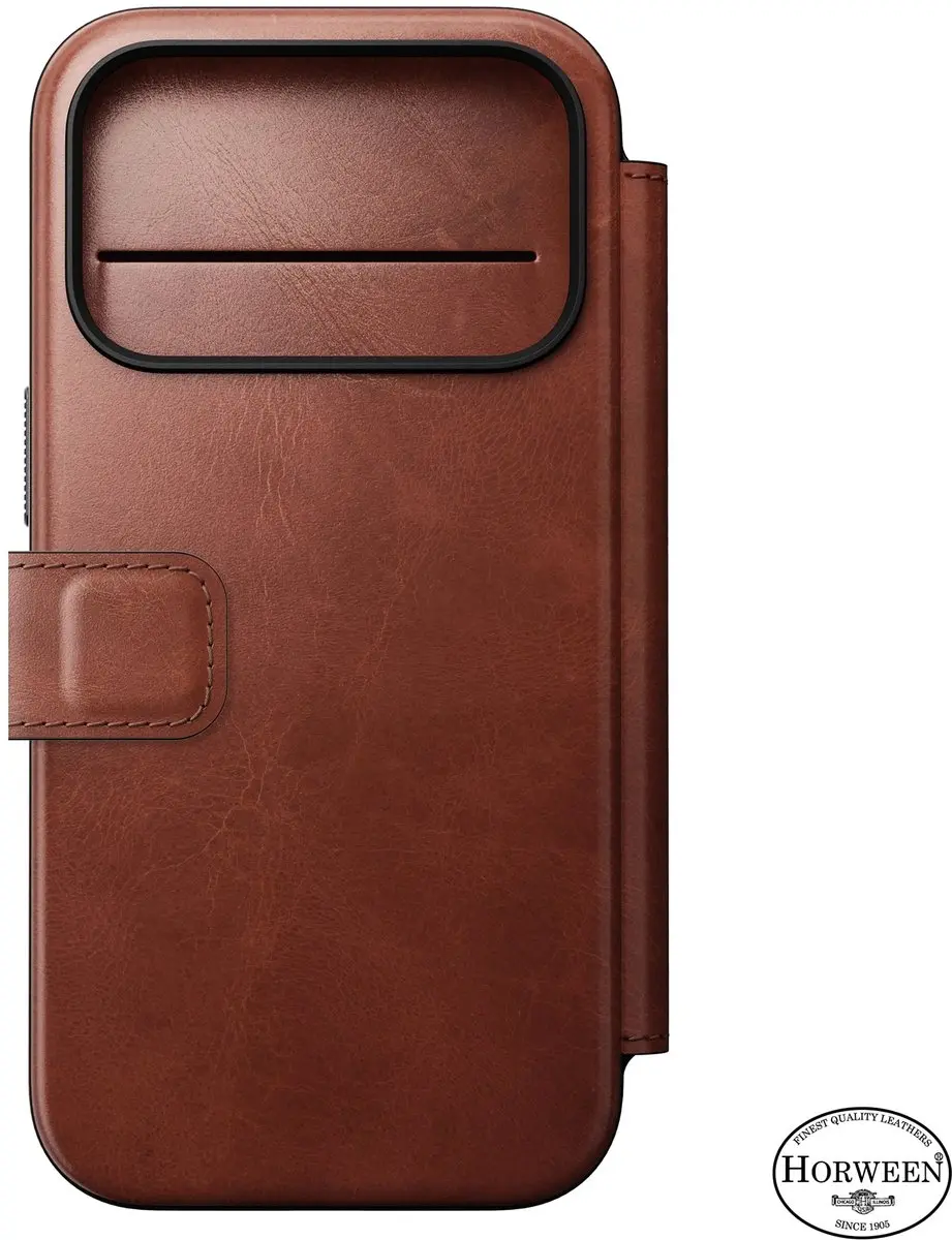 NOMAD Horween Lederen Folio iPhone 17 Pro - 3 Stuks - Bruin - afbeelding 2 van 6