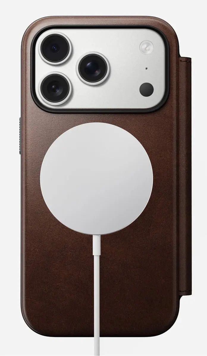 NOMAD Horween Lederen Folio iPhone 17 Pro NM014155858 - 3 Pasjes - Bruin - afbeelding 4 van 6