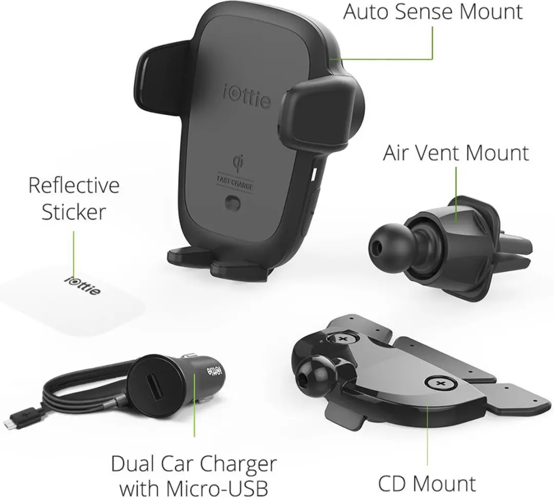 iOttie AutoSense HLCRIO164 Auto Mount - Draadloos opladen - Zwart