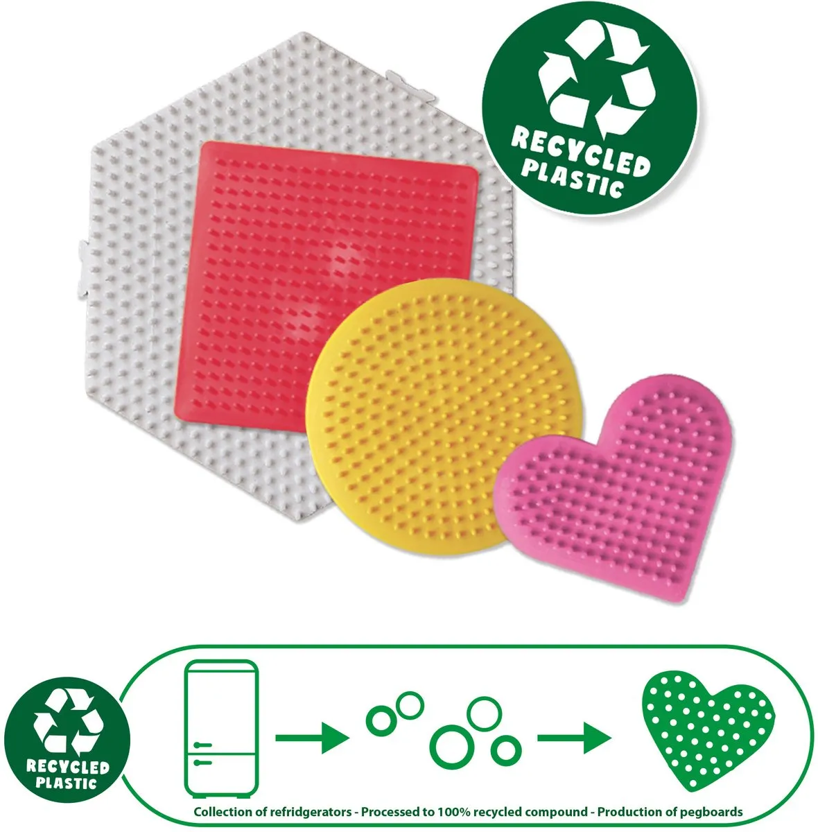 SES Creative Green Beedz Strijkkralen Grondplaten - 4 Stuks